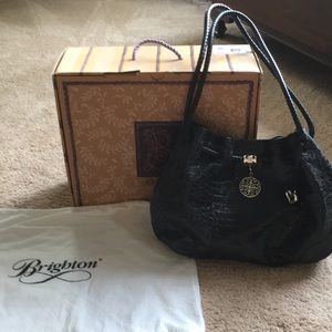 💝 Brighton Belclaire Navy Croc Leather purse